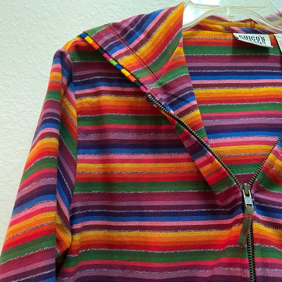 Rainbow Striped Zip-up Hoodie - Picture 11 of 16